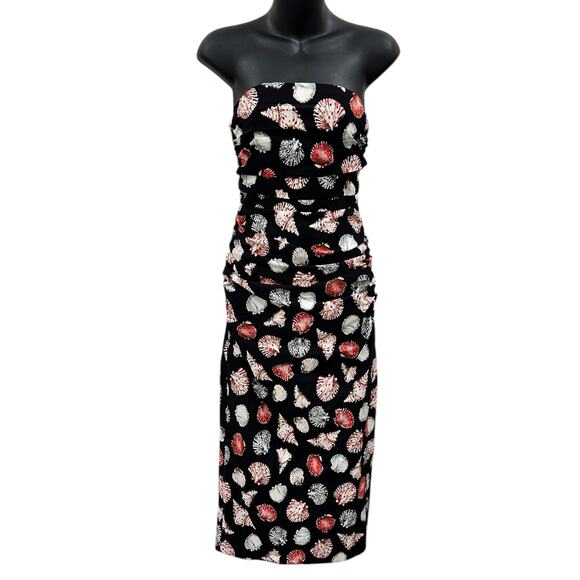 NWT Anthropologie Soleil Seashell Strapless Ruched Dress - Picture 6 of 8